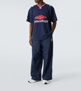 Logo oversized cotton jersey T-shirt | Balenciaga