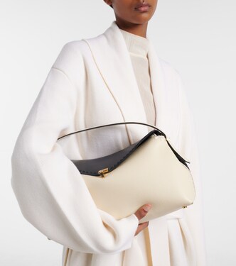 T-lock embroidered leather tote bag | Toteme