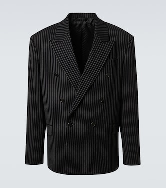 Striped double-breasted blazer | Acne Studios