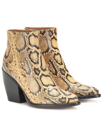Botas Rylee de piel con efecto de serpiente | Chloé