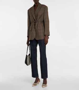 Checked wool blazer | Prada