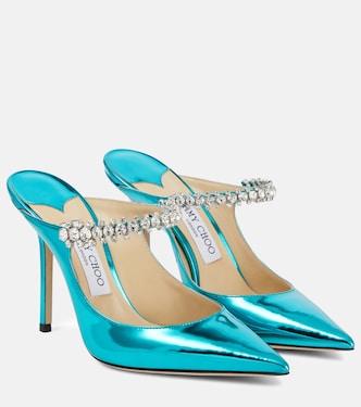 Mules Bing 100 de piel metalizada | Jimmy Choo