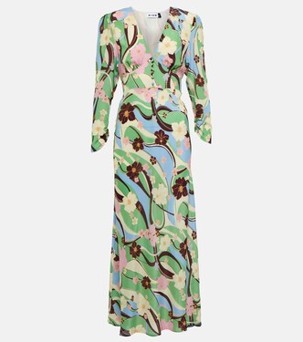 Vestido midi Selma en crepé de seda | Rixo