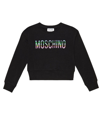 Logo embellished sweatshirt | Moschino Kids