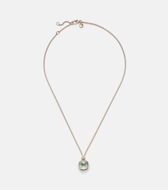 Collana Nudo in oro 18kt con prasiolite e diamanti | Pomellato
