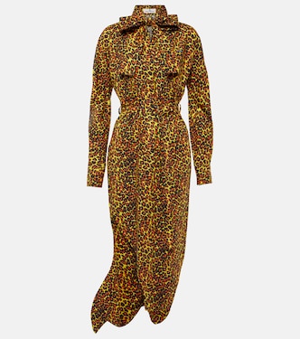 Vestido midi asimétrico de algodón estampado | Vivienne Westwood