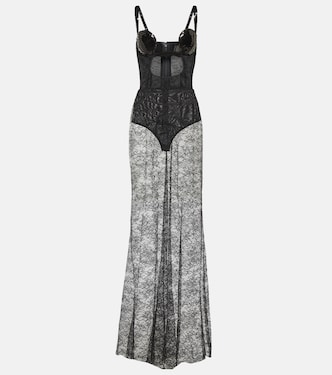 Cutout sequined lace-trimmed gown | Nensi Dojaka