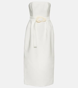 Vestido midi sin tirantes | Adriana Degreas