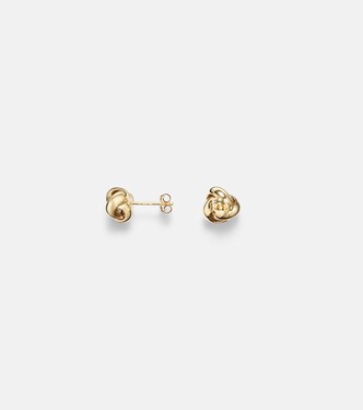 Boucles d'oreilles Puffed Knot en or 14 ct | Stone and Strand