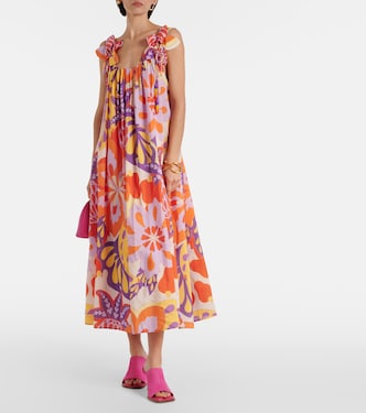 Robe longue Lee en coton mélangé à fleurs | Farm Rio