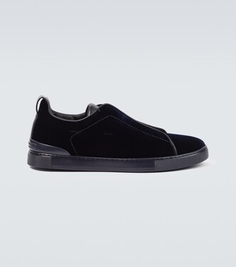 Triple Stitch suede-trimmed sneakers | Zegna