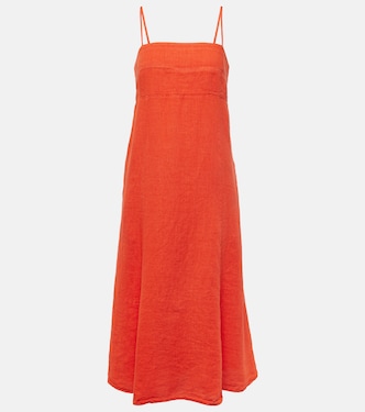 Stephie linen midi dress | Velvet