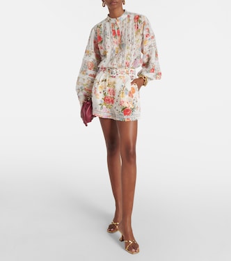 Shorts Sew Yesterday de lino con encaje | Camilla