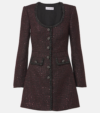 Minikleid aus Tweed mit Pailletten | Self-Portrait