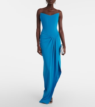 Draped crêpe corset gown | Alex Perry