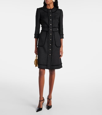 Abito midi DG in bouclé di misto lana | Dolce&Gabbana