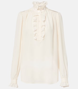 Blusa Meredith in seta con volant | Stella McCartney