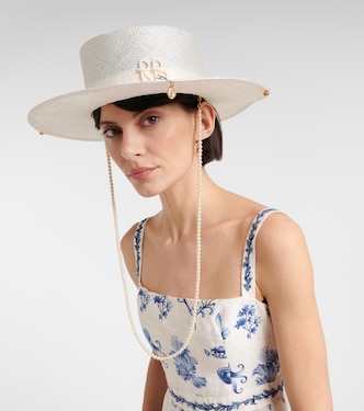 Logo embellished straw hat | Ruslan Baginskiy