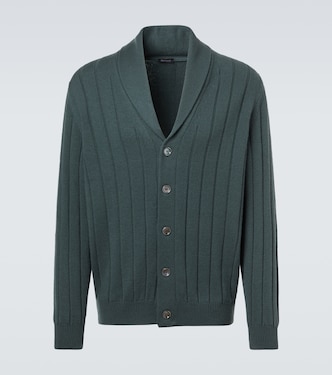 Rib-knitted cashmere cardigan | Kiton