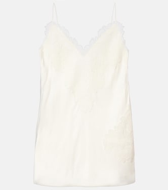 Top aus Satin mit Spitze | Róhe