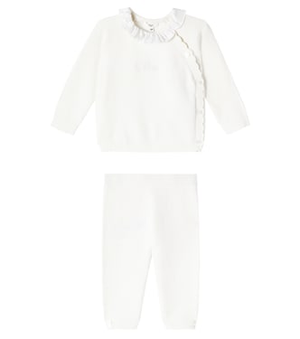 Baby set of cotton and cashmere sweater and pants | Chloé Kids