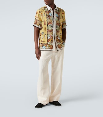 Weite Hose aus Leinen-Canvas | Dolce&Gabbana