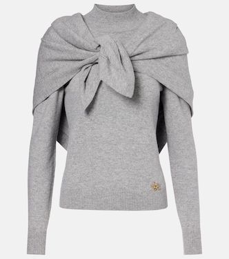 Scarf-detail cashmere sweater | Oscar de la Renta