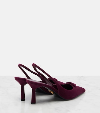 Escarpins slingback 75 en daim | Prada