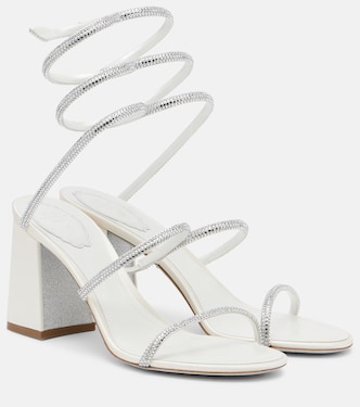 Sandalen 80 aus Satin mit Kristallen | Rene Caovilla