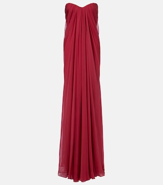Draped silk gown | McQueen