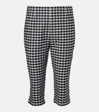 Chiara gingham cotton-blend capri pants | Posse