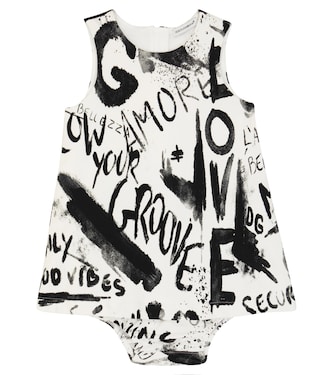Bebé - vestido y braga en mezcla de algodón | Dolce&Gabbana Kids