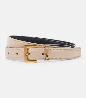 Cassandre slim leather belt | Saint Laurent
