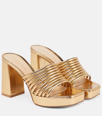 Lena metallic leather sandals | Gianvito Rossi