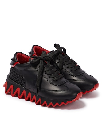Mini Shark leather-trimmed sneakers | Christian Louboutin Kids