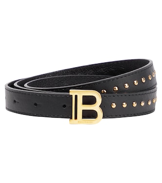 Cintura in pelle con logo | Balmain Kids