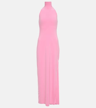 Halterneck jersey maxi dress | Norma Kamali