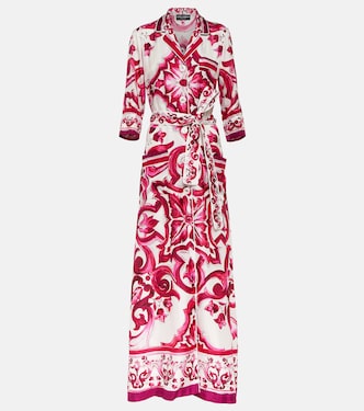 Printed silk twill shirt dress | Dolce&Gabbana