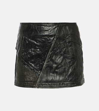 Minifalda de piel con paneles | Acne Studios