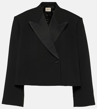 Raymond cropped satin blazer | Khaite