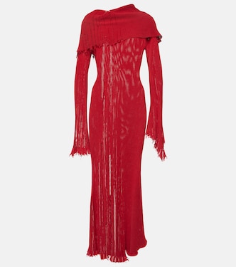 Vestido largo de algodón desgastado | Acne Studios