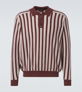 Hogan Stripe wool and cashmere polo sweater | Bode