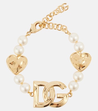 DG faux pearl gold-plated bracelet | Dolce&Gabbana