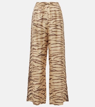 Pantaloni a gamba larga in seta | Stella McCartney