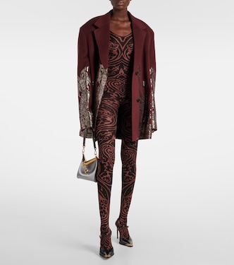x Etro Tattoo paisley catsuit | Wolford