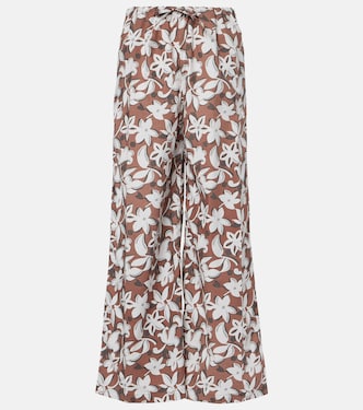 Freja floral cotton wide-leg pants | Faithfull