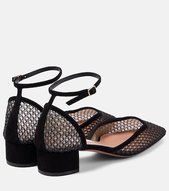 Pumps Asha 35 aus Mesh mit Veloursleder | Aquazzura