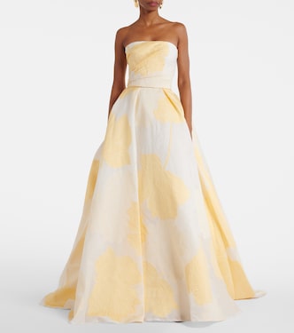 First Delivery strapless gown | Monique Lhuillier