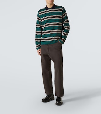 Polo in jersey di cotone a righe | Prada