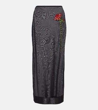 Gonna a tubino in mesh con applicazioni | Simone Rocha